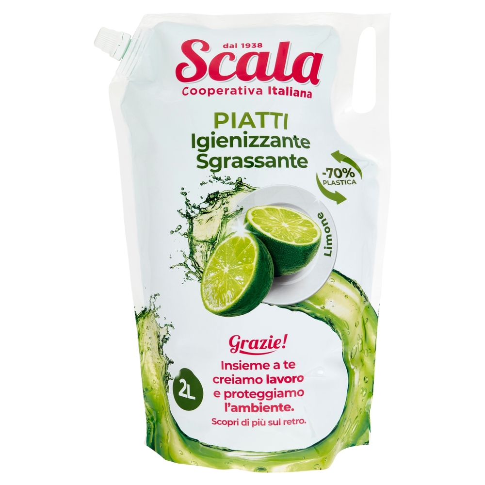 Scala Piatti Igienizzante Sgrassante Limone ecoricarica 2L